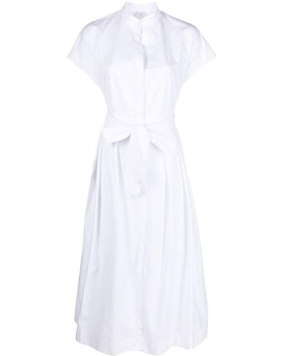 Eleventy Cotton Shirt Dress - White