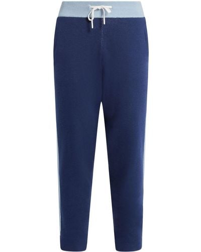 CHE Tapered Cotton Track Trousers - Blue