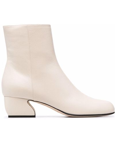 SI ROSSI Block-heel Ankle Boots - Natural