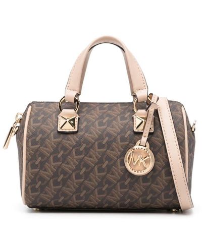 MICHAEL Michael Kors Kleine Grayson Umhängetasche mit Monogramm - Braun