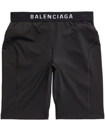Balenciaga ロゴウエスト ショートパンツ - ブラック