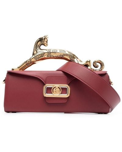 Lanvin Mm Leather Pencil Cat Bag - Red