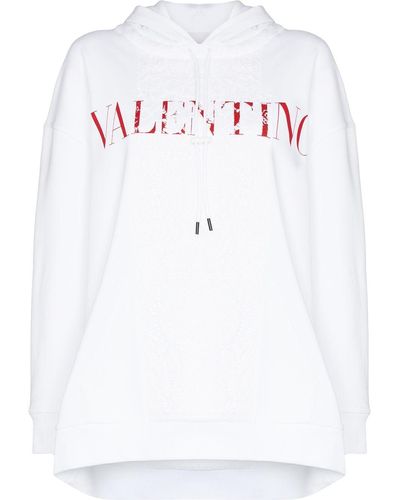 Valentino Logo-print Hoodie - White