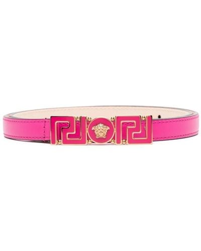 Versace Gürtel mit Greca-Schild - Pink