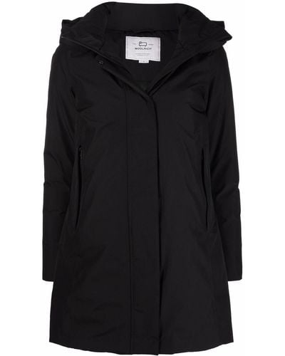 Woolrich Padded Rain Coat - Black