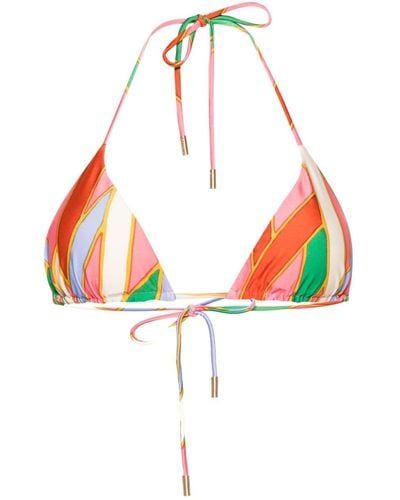 Cult Gaia Estella Bikinitop Met Abstracte Print - Rood