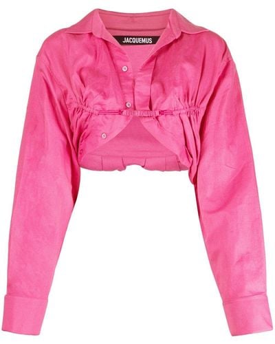 Jacquemus Le Papier Bolero Shirt - Pink