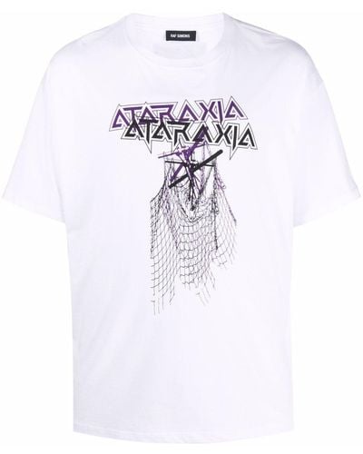 Raf Simons T-Shirt mit grafischem Print - Weiß