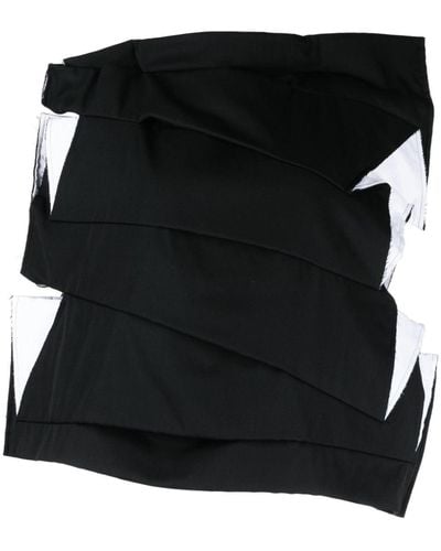 Comme des Garçons Veste asymétrique à effet usé - Noir