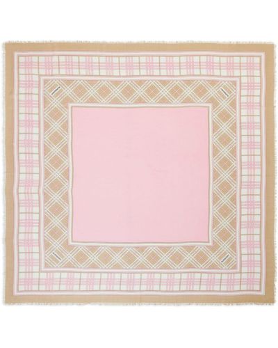 Burberry Karierter Schal - Pink