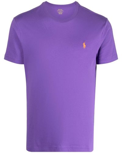 Polo Ralph Lauren T-shirt en coton à logo brodé - Violet
