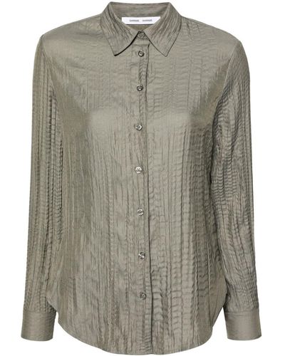 Samsøe & Samsøe Saisabel Crinkled Shirt - Grey