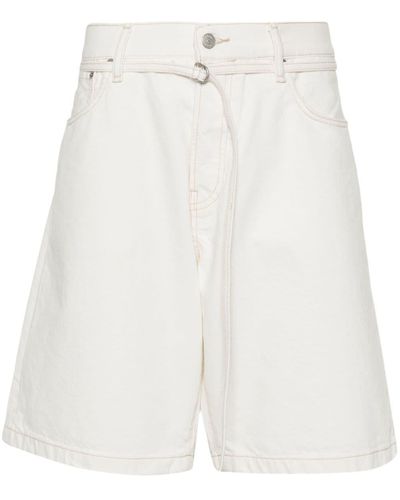 Acne Studios Jeans-Shorts mit weitem Bein - Weiß