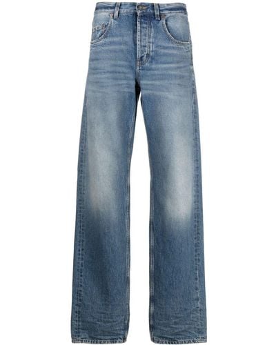 Saint Laurent Jeans Met Wijde Pijpen - Blauw