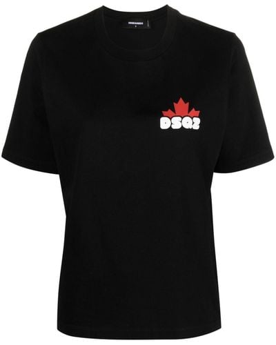 DSquared² Dsq2 Logo T-shirt - Zwart