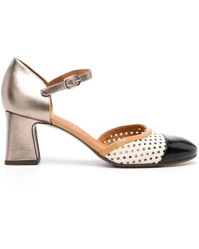 Chie Mihara 70mm Fiza Leather Pumps - Metallic