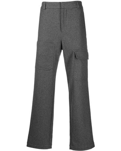 Helmut Lang Flannel Cargo Pants - Gray