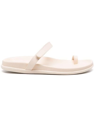 Ancient Greek Sandals Dokos Leather Slides - White