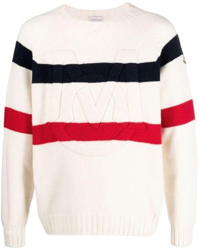 Moncler ロゴ セーター - ナチュラル