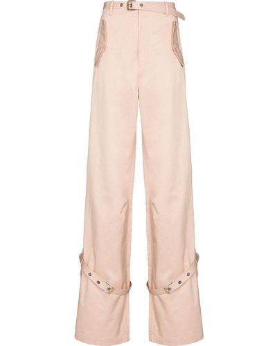 Dion Lee Pantalon évasé à taille ceinturée - Rose