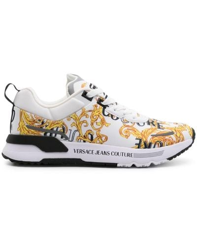 Versace Dynamic Barocco-print Trainers - White