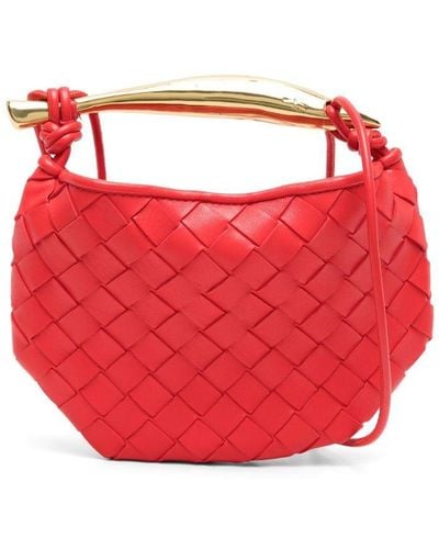 Bottega Veneta Mini Sardine Leather Crossbody Bag - Red