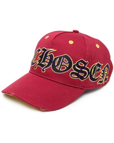 Philipp Plein Cappello da baseball con effetto vissuto Gothic - Rosso