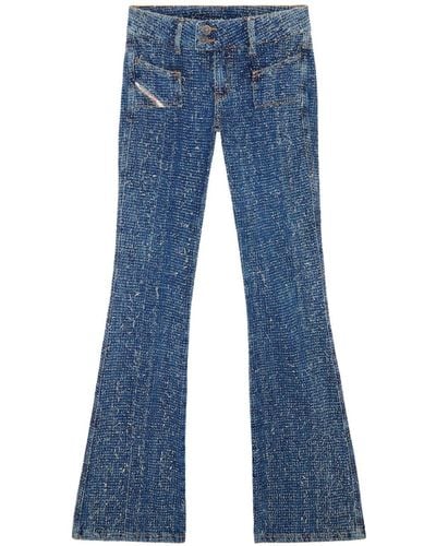 DIESEL D-ebush Low-rise Flared Jeans - Blue
