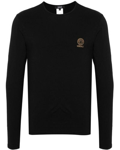 Versace Medusa Ondershirt Met Lange Mouwen - Zwart