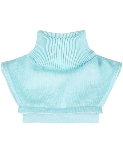 Barrie Cut-out Cashmere Collar - Blue