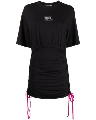 Versace Logo-patch T-shirt Minidress - Black