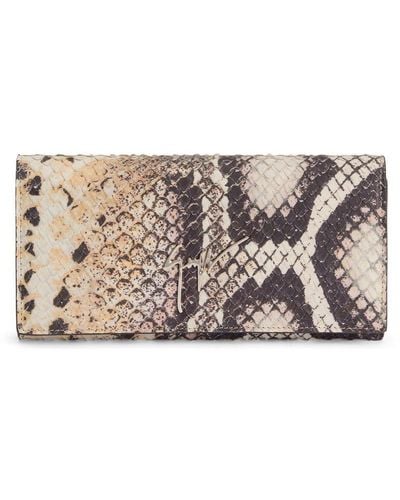 Giuseppe Zanotti Selene Snakeskin Wallet - Gray