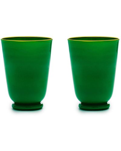 La DoubleJ Lot de verres à fini opaque - Vert