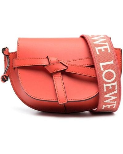 Loewe Mini Gate Dual Leather Crossbody Bag - Pink