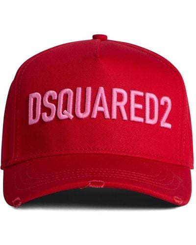 DSquared² Gorra con logo bordado - Rojo