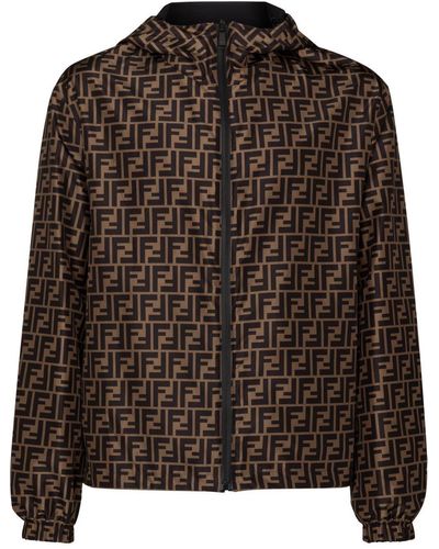 Fendi Wendbare Jacke mit FF - Braun