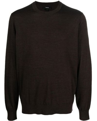 Theory Round-neck Knit Sweater - Black