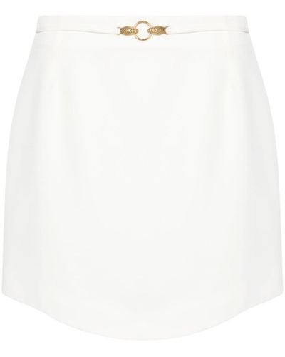 Just Cavalli Minifalda con logo grabado - Blanco