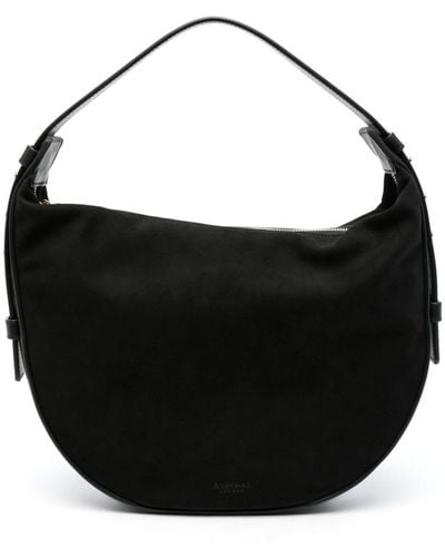 Aspinal of London Sac porté épaule Hobo Crescent - Noir