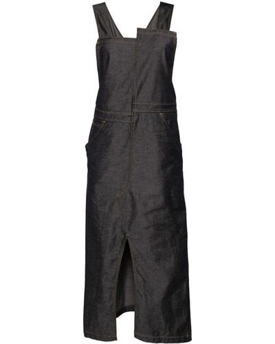 Junya Watanabe Asymmetric Denim Overall Dress - ブラック