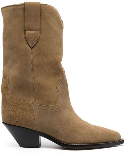 Isabel Marant Dahope Leather Boots - Brown