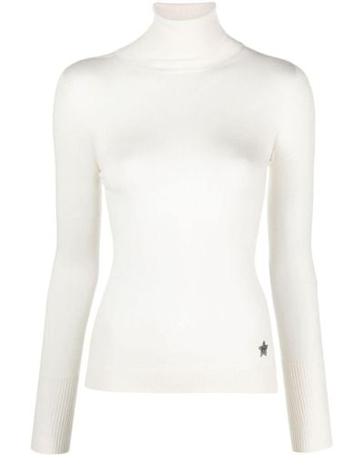 Lorena Antoniazzi Logo-patch Roll-neck Sweater - White