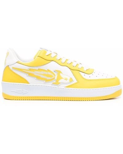 ENTERPRISE JAPAN Rocket Low-top Leather Trainers - Yellow