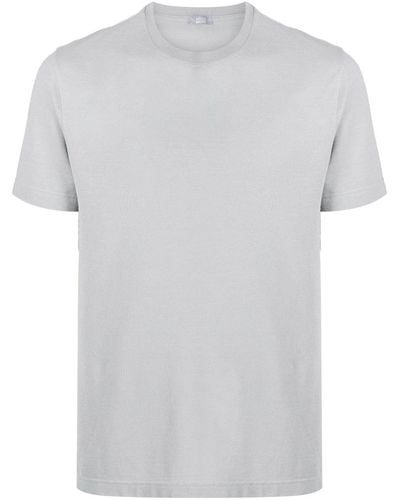 Zanone T-shirt en coton à col rond - Gris