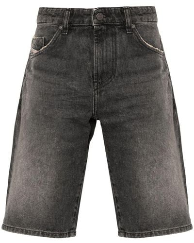DIESEL Slim-fit Denim Shorts - Gray
