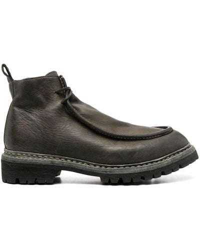 Guidi Lace-up Leather Boots - Green