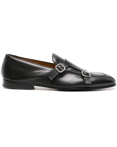 Doucal's Chaussures en cuir à double boucle - Noir