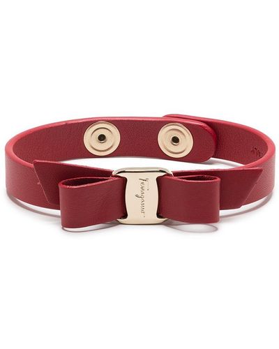 Ferragamo Vara Bow Bracelet Accessories - Red