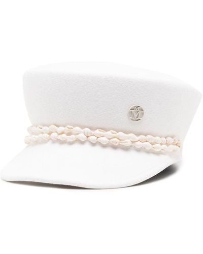 Maison Michel Abby Seashells ベレー帽 - ホワイト