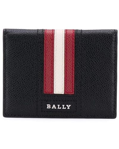 Bally レザー 二つ折り財布 - ブラック